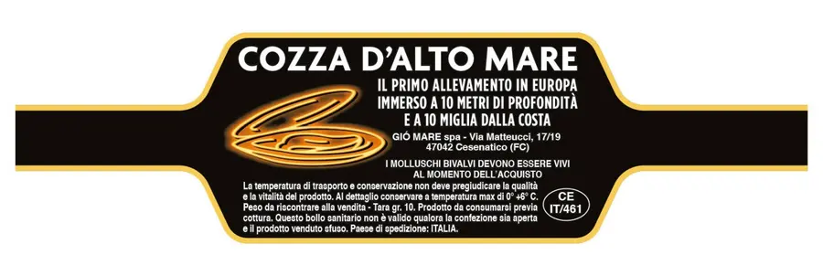 Etichetta Cozza d'Alto Mare